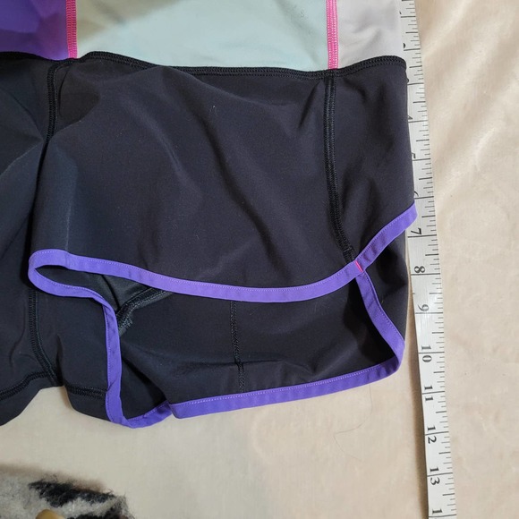 Lululemon Run: Speed Short Black / Power Purple / Quilt - Size 10 - Picture 7 of 9